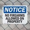Signmission No Firearms Allowed On Property OSHA Notice Sign, Plastic, 10in W x 7in L, 2PK OS-2PACK-NS-P-710-L-16103 - alternate 5
